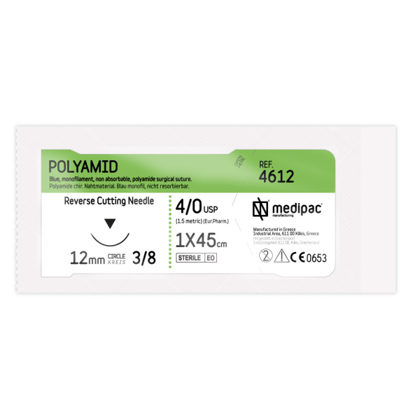 POLYAMID 4/0, голка, зворотно-ріжуча