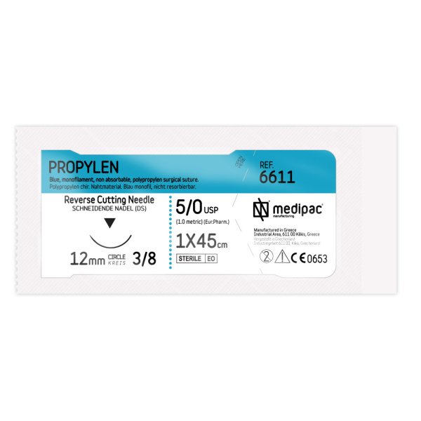 PROPYLEN 5/0, голка, зворотно-ріжуча