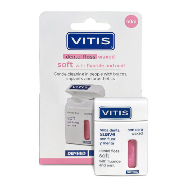 Зубна нитка м'яка, з розпушенням, VITIS, 50 м
