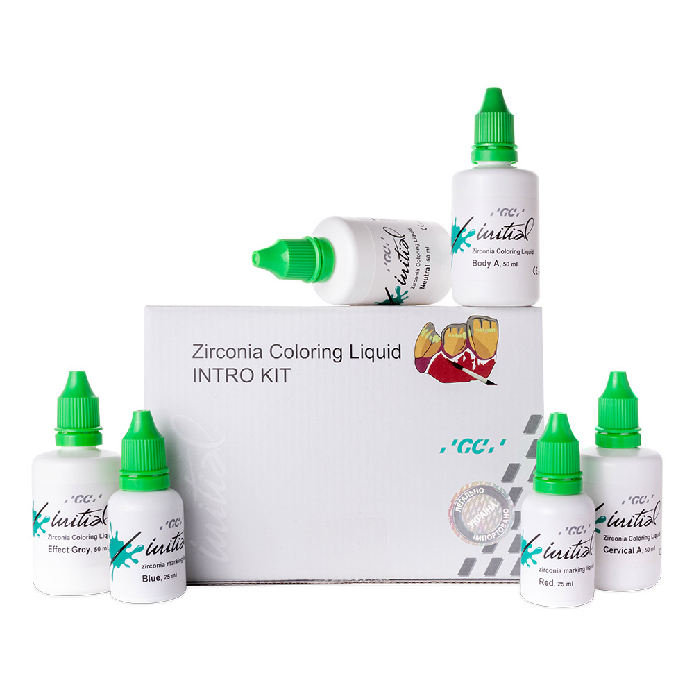 Initial Zirconia Coloring Liquid, INTRO KIT, 250 g - Зображення 2
