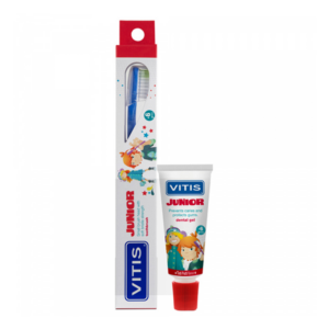 Щітка зубна м'яка VITIS JUNIOR + VITIS JUNIOR паста-гель для дітей 15 мл