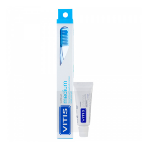 Щітка зубна середня VITIS MEDIUM + VITIS WHITENING зубна паста 15 мл