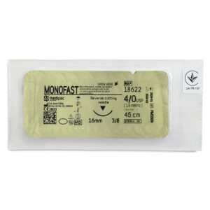 MONOFAST 4/0, голка 16 мм, 3/8, зворотно-ріжуча, 45 см